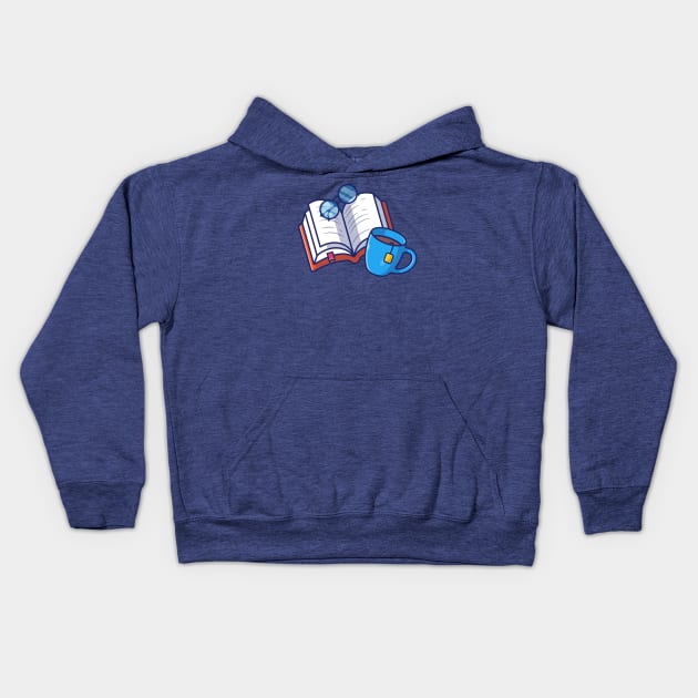 Book, coffee and glasses Kids Hoodie by Catalyst Labs
